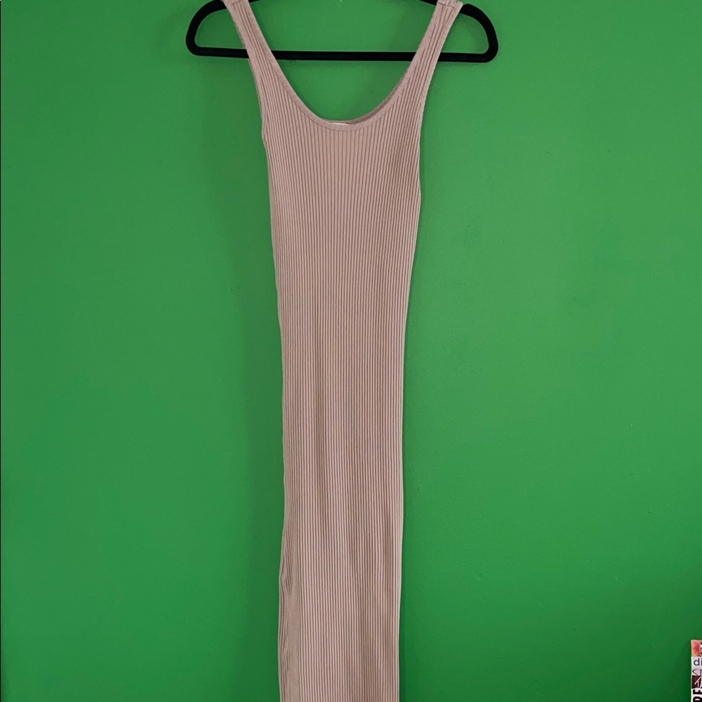 Shaping Ribbed Midi Dress